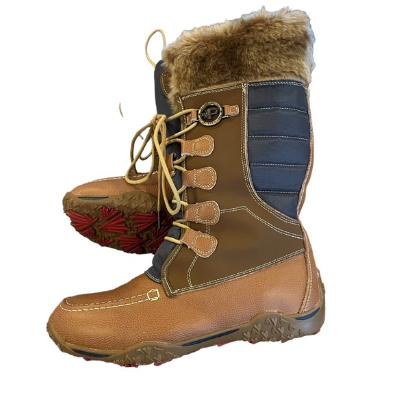 NWOT Pajar Canada waterproof leather textile faux fur sherpa lined boots 8 8.5 - Picture 14 of 14